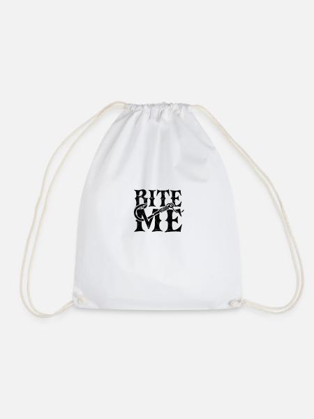 Bite me - Fischer - Turnbeutel - Weiß