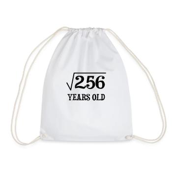 Square Root of 256 Math Nerd 16th Birthday - Drawstring Bag - white - Front