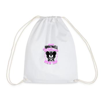 Never underestimate a woman with a new hip - - Drawstring Bag - white - Front