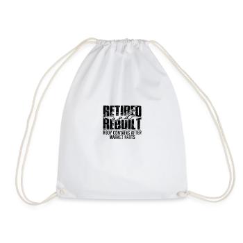 Retired and rebuilt Body contains after market - Drawstring Bag - white - Front