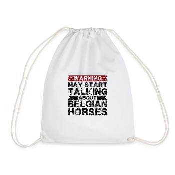 En parlant de cheval belge - Sac de sport léger - blanc - Devant