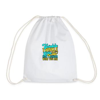 Twinkle Twinkle Little Star How I wonder What you - Drawstring Bag - white - Front