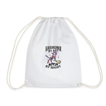 Coiffeur le jour Sorcière la nuit - coiffeur - Sac de sport léger - blanc - Devant