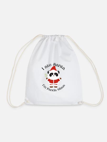 I ate Santa Im Panda Claus - Turnbeutel - Weiß