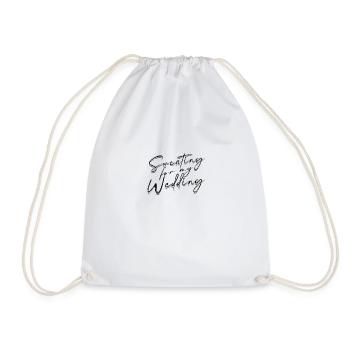 Transpirer pour mon mariage - mariage - Sac de sport léger - blanc - Devant