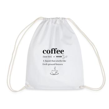 Die Definition von Kaffee - Turnbeutel - Weiß - Vorne