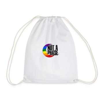 Not a phase - gay pride - Drawstring Bag - white - Front