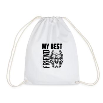 Meilleur ami Pitbull Race de chien de compagnie - Sac de sport léger - blanc - Devant