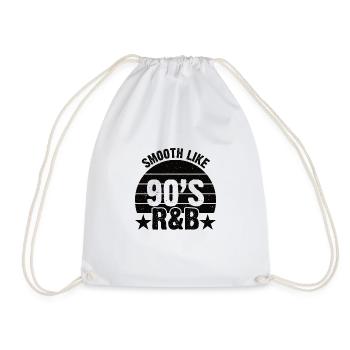 90s R&B Music Cassette 90 Years of Songs - Drawstring Bag - white - Front