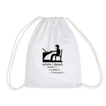 Software Developer Programmer Gift - Drawstring Bag - white - Front