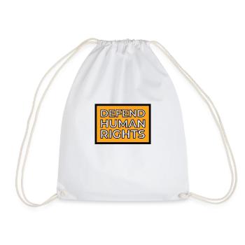 Human Rights Politics Freedom Demonstrating - Drawstring Bag - white - Front
