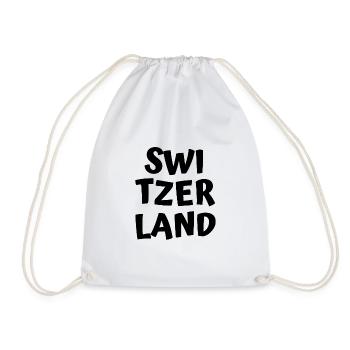 Switzerland - Drawstring Bag - white - Front