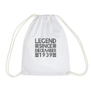 Legenden Geburtstag Dezember 1939 geboren Geschenk - Turnbeutel - Weiß - Vorne
