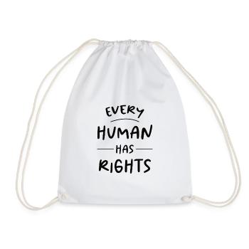 Human Rights Politics Freedom Demonstrating - Drawstring Bag - white - Front