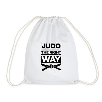 Asian Martial Arts Judoka Judo Fighter Geshenk - Drawstring Bag - white - Front