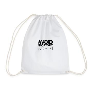 Avoid negativity - math equations - Drawstring Bag - white - Front