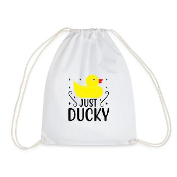 Duck family Rubber ducks Bathing duck Duck - Drawstring Bag - white - Front