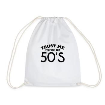 Né dans les années 50 cadeau anniversaire - Sac de sport léger - blanc - Devant