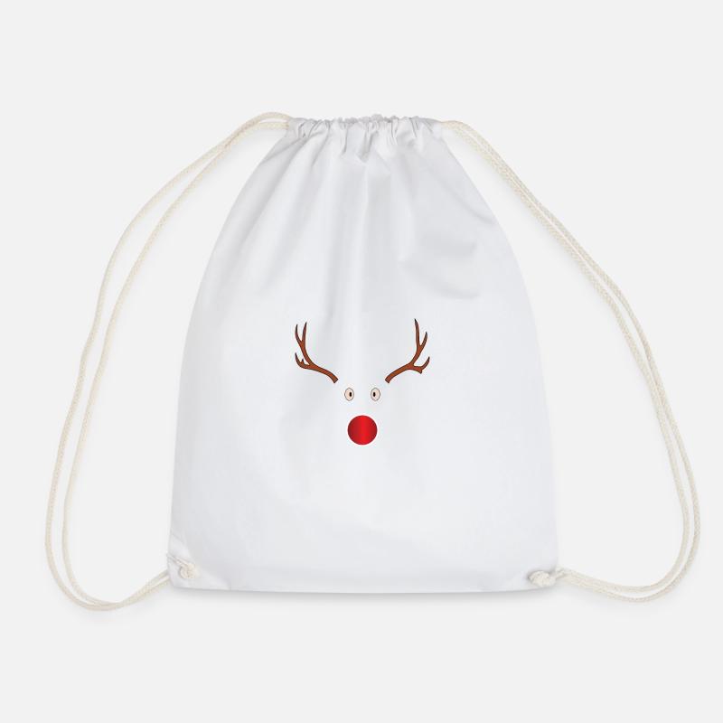 Frohe Weihnachten, Renntier - Turnbeutel - Weiß