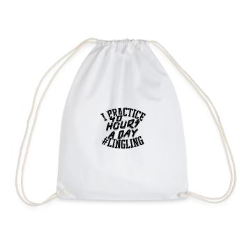 Je pratique 40 heures par jour #lingling - lingling - Sac de sport léger - blanc - Devant