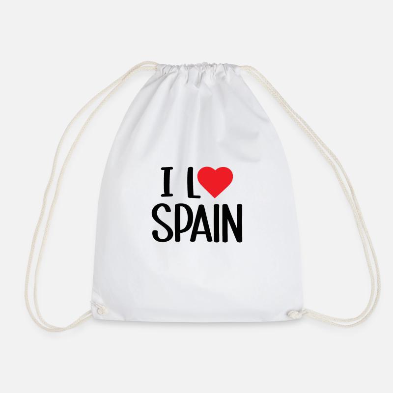 I love Spain - Drawstring Bag - white