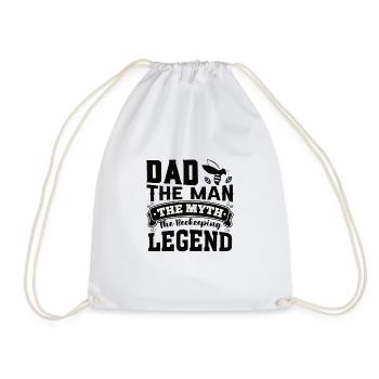 Beekeepers Papa Funny Daddy Proverbs Father's Day - Drawstring Bag - white - Front
