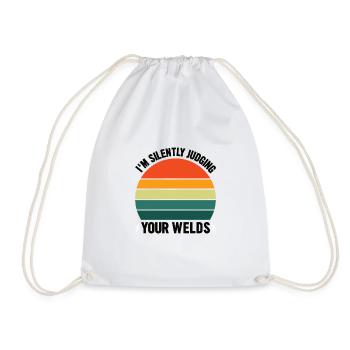 Welder Profession Heat Steel Gas TIG MAG Welding - Drawstring Bag - white - Front