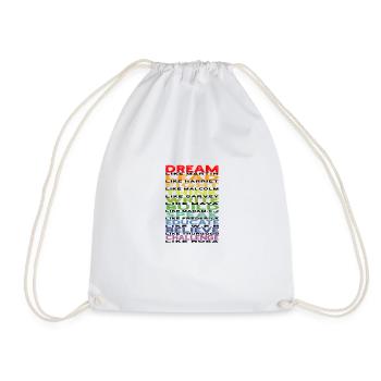 Dream like martin Lead like harriet Fight like - Drawstring Bag - white - Front
