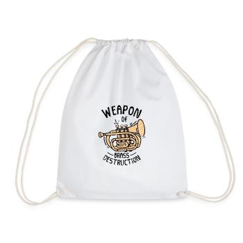 Weapon of brass destruction - trumpet - Drawstring Bag - white - Front