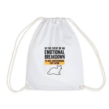 Émotionnel - Chat Abyssin - Sac de sport léger - blanc - Devant