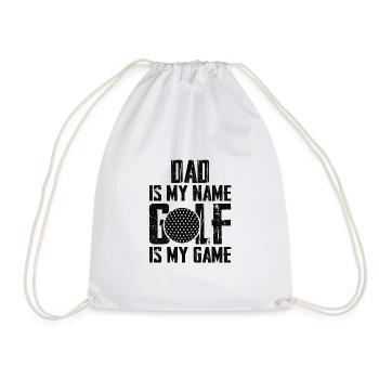 Golf Father Golfer Best Father Golf Course Papa - Drawstring Bag - white - Front