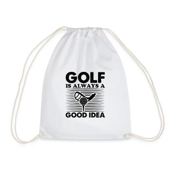 Golf Golfer Gift Hobby Club Quote - Drawstring Bag - white - Front