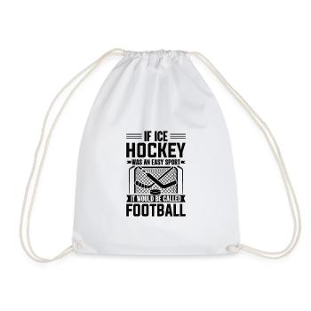 Eishockey Verein Team Sport Geschenk - Turnbeutel - Weiß - Vorne
