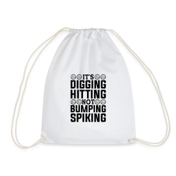 Volleyball volley serve volleyball player - Drawstring Bag - white - Front