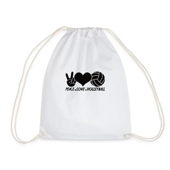 Volleyball volley serve volleyball player - Drawstring Bag - white - Front