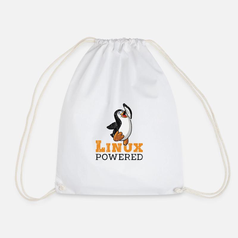 Linux Powered - Linux - Turnbeutel - Weiß