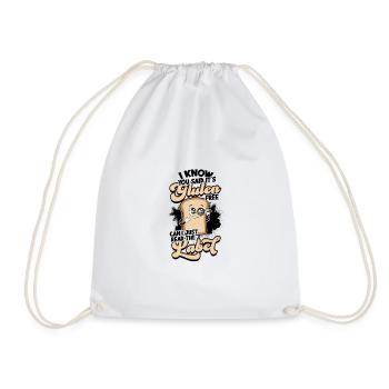 I know you said it's gluten free can I just read - Drawstring Bag - white - Front