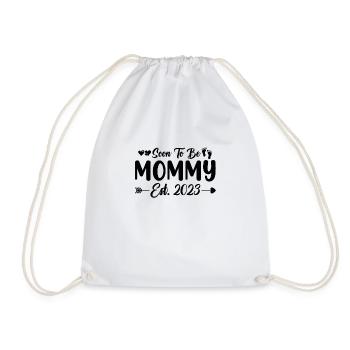 Maman 23 Annonce Mère Bébé Futur maman 2023 - Sac de sport léger - blanc - Devant