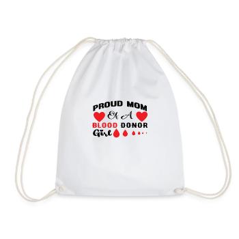 Blood donation Blood donation Blood donor Mama daughter - Drawstring Bag - white - Front