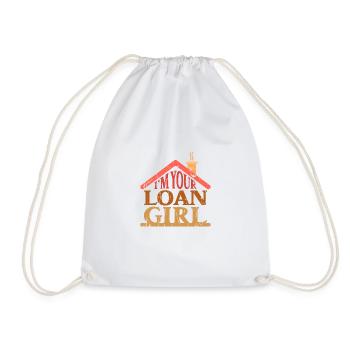 Je suis ta fille de prêt - prêt - Sac de sport léger - blanc - Devant