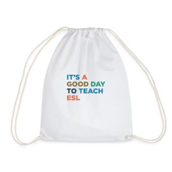 Teaching ESL teachers - Drawstring Bag - white - Front