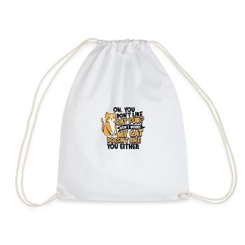 Oh, tu n’aimes pas la fourrure de chat? Ne t’inquiète pas, mon chat - Sac de sport léger - blanc - Devant
