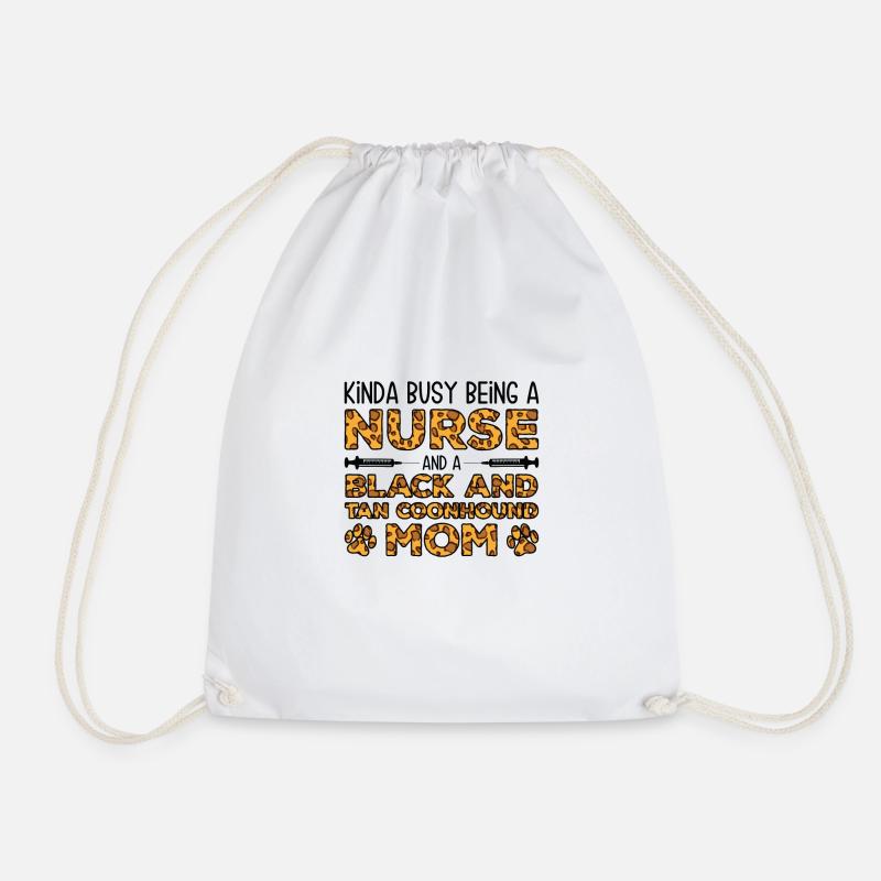 Krankenschwester Mutter - Black Tan Coonhoundcher - Turnbeutel - Weiß