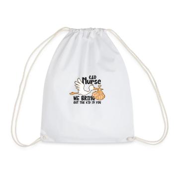 L & D Nurse We bring out the kid in you - baby - Drawstring Bag - white - Front