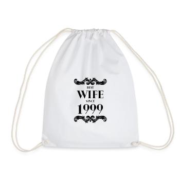 Beste Ehefrau seit 1999 Hochzeit - Turnbeutel - Weiß - Vorne
