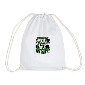 Heart Transplant Survivor Forever grateful to the - Drawstring Bag - white - Front