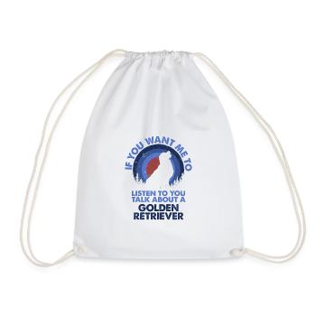 Parlez de chien Golden Retriever - Sac de sport léger - blanc - Devant