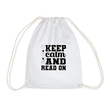 Read books Bookworm - Drawstring Bag - white - Front