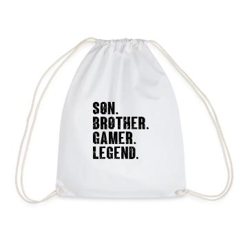 Son frère Gamer Légende Jeu Jeu vidéo Gamer - Sac de sport léger - blanc - Devant