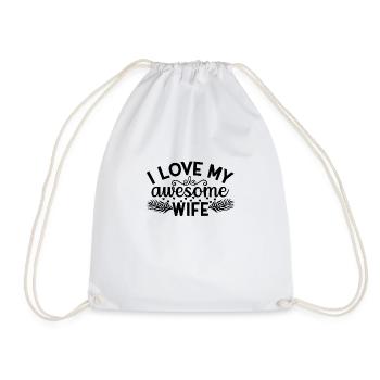 Folle Femme Mari Cadeau Drôle - Sac de sport léger - blanc - Devant